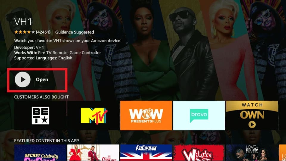 Install VH1 on Firestick