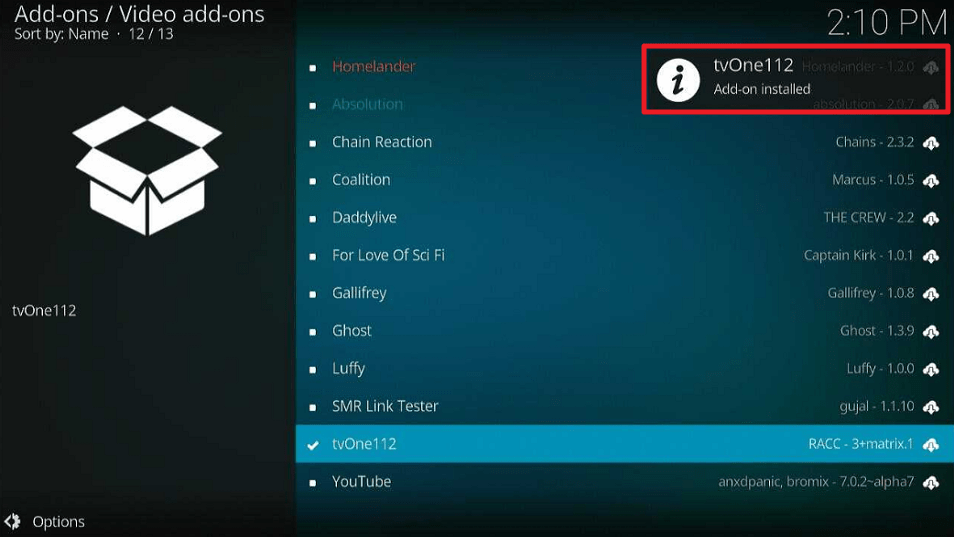 TVONE+ (tvOne112) Kodi Addon