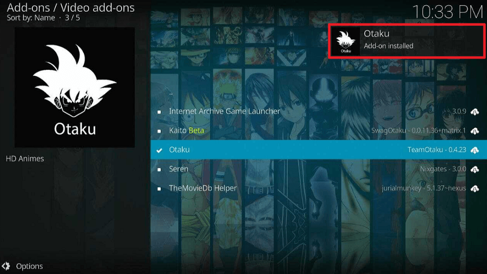 Otaku Kodi Addon