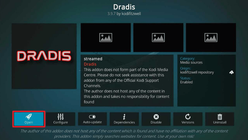 Dradis Kodi Addon