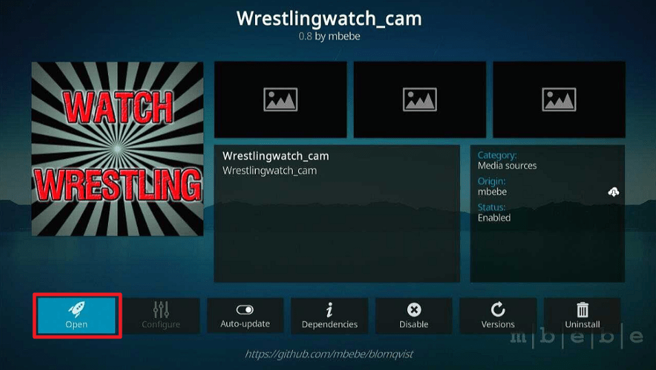 Watch Wrestling Kodi Addon