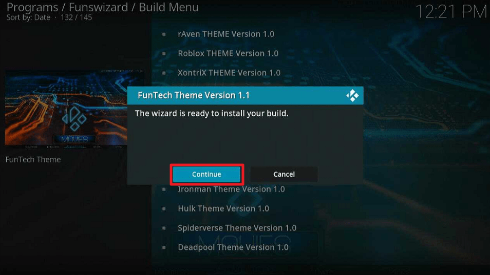 FunTech Theme Kodi Build