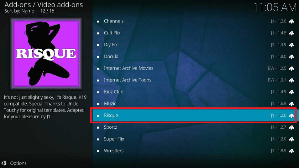 Risque Kodi Addon