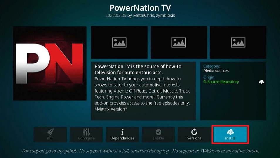 PowerNation TV Kodi Addon