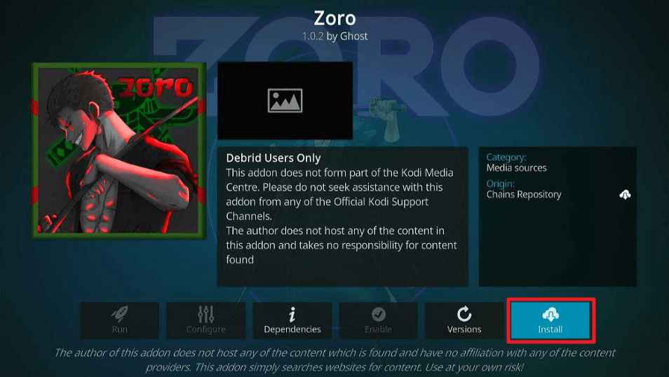 Zoro Kodi Addon