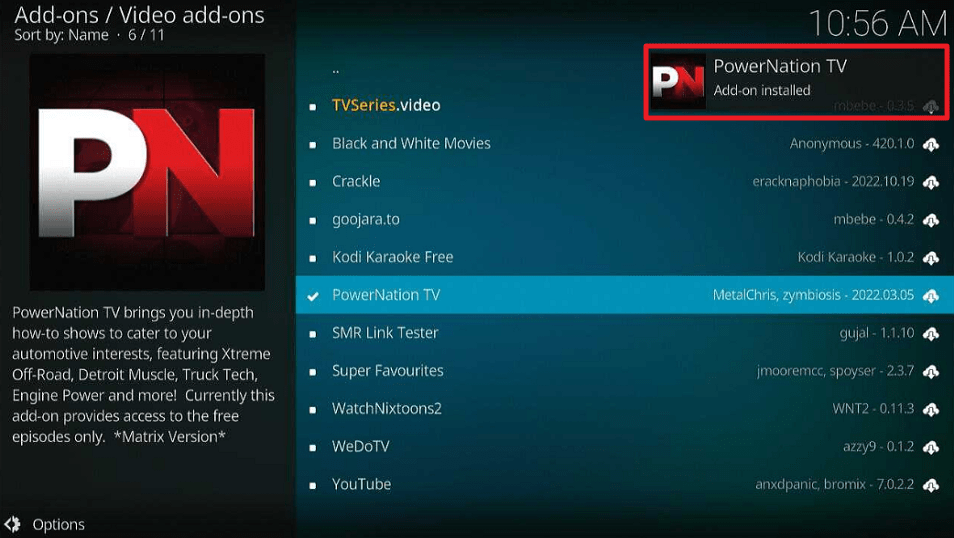 PowerNation TV Kodi Addon