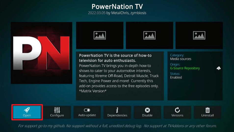 PowerNation TV Kodi Addon