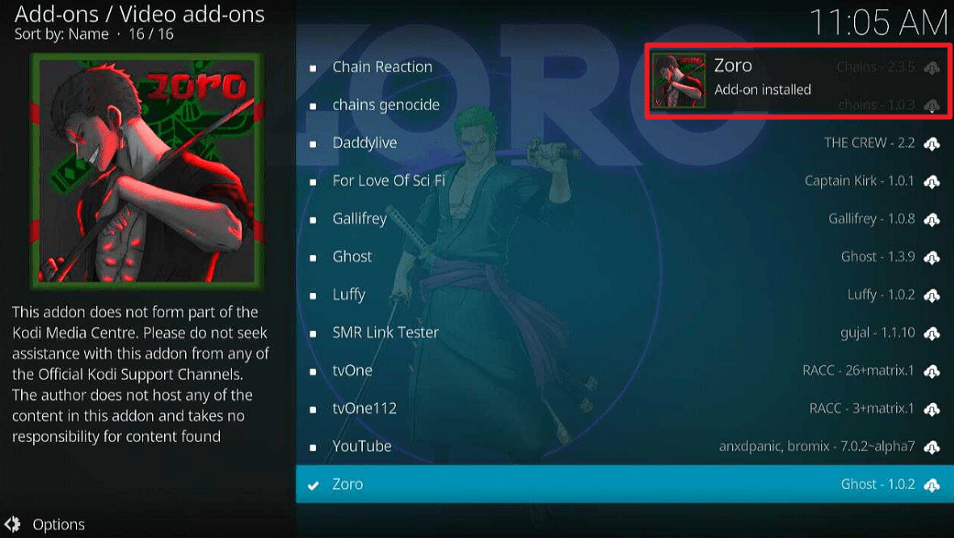 Zoro Kodi Addon