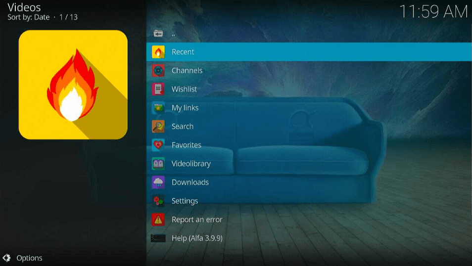 Alfa Kodi Addon